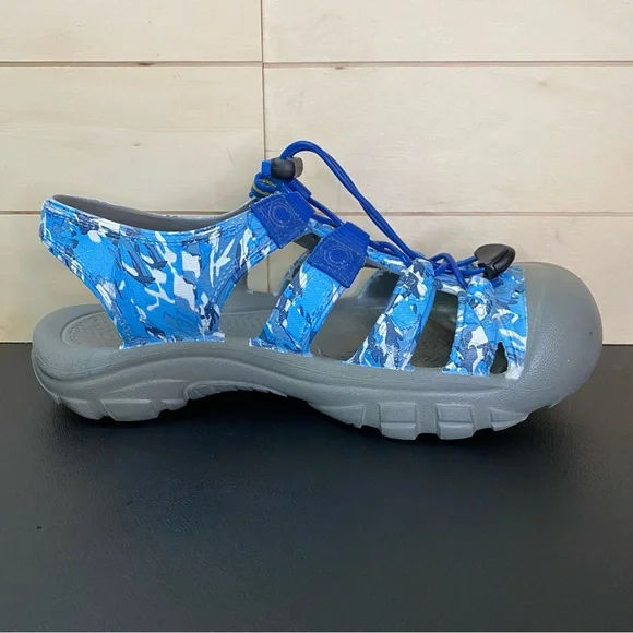 Keen Newport Foamies Waterproof Sandals Kid's Youth Size 4 Shoes Blue Grey - Picture 3 of 11